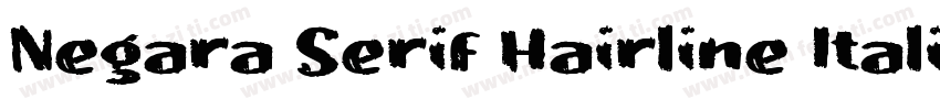 Negara Serif Hairline Italic字体转换